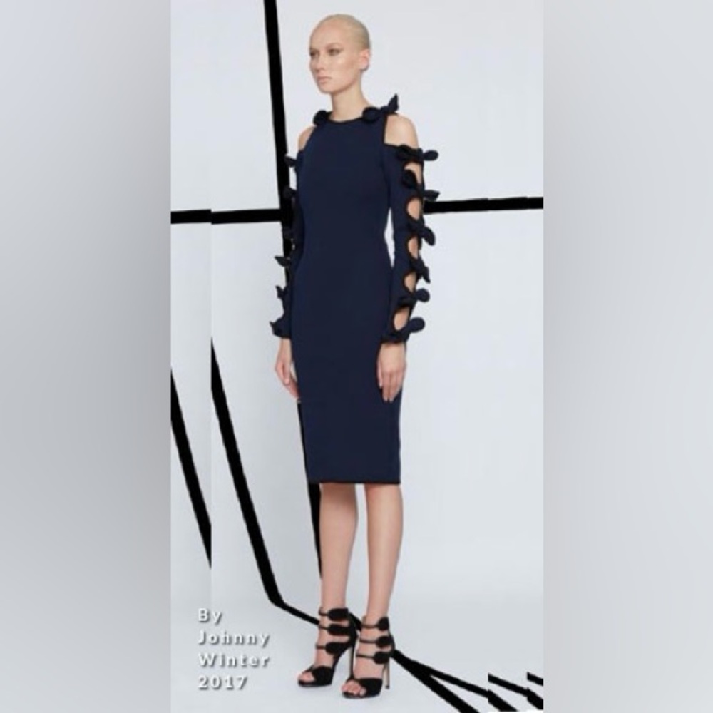 By Johnny Knotted Navy Dress